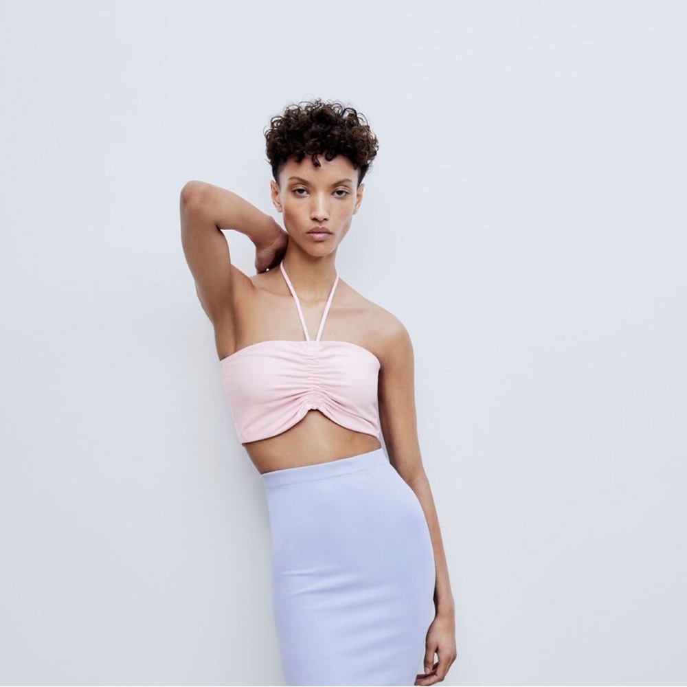 Ruched Bandeau Top